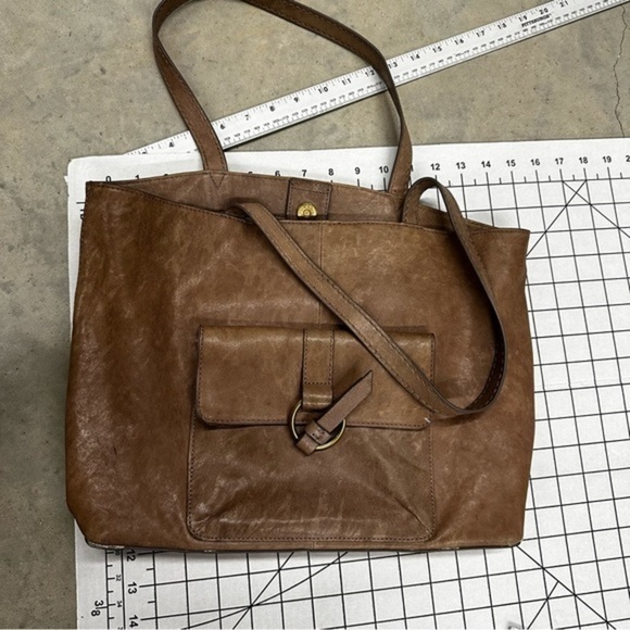 Frye The Melissa Bag Taupe distressed leather bag - Picture 2 of 7